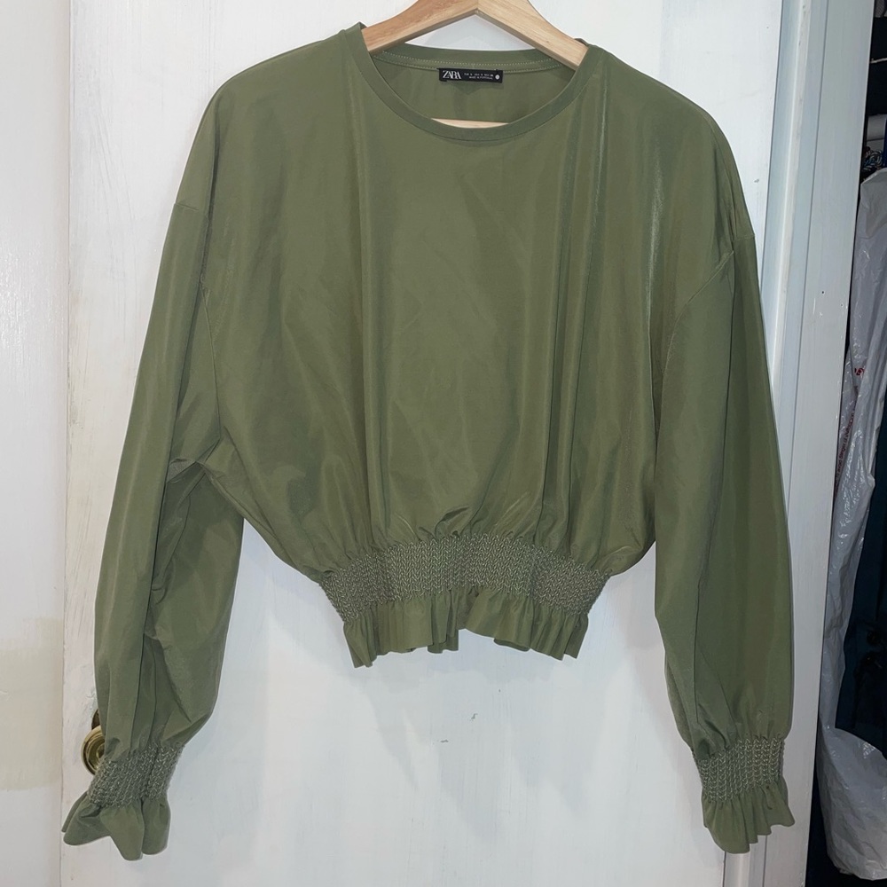 Zara Green Blouse